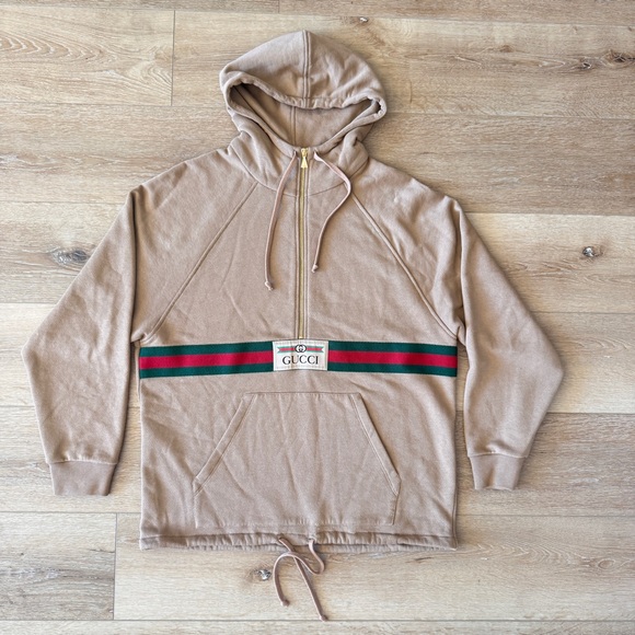 Gucci Quarter Zip Drawstring Hoodie XS - Picture 2 of 9